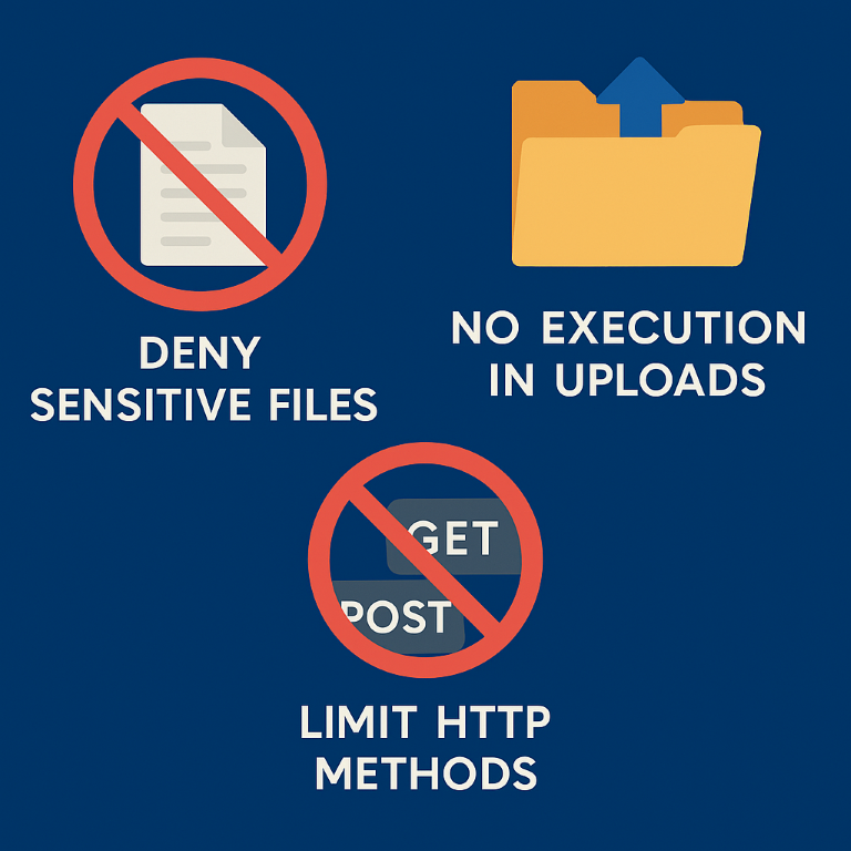 Limiter les risques sur Nginx : fichiers sensibles, uploads, méthodes HTTP