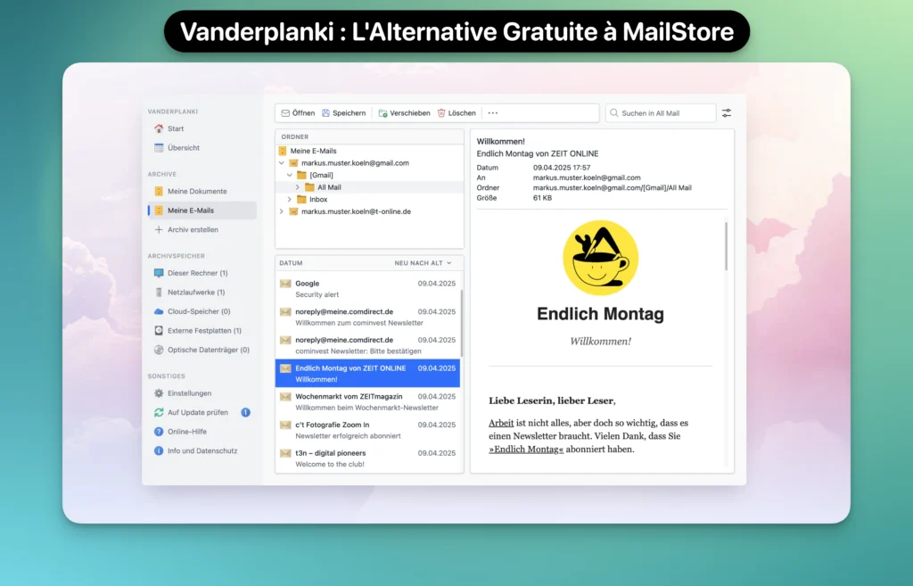 visuel du logiciel vanderplanki