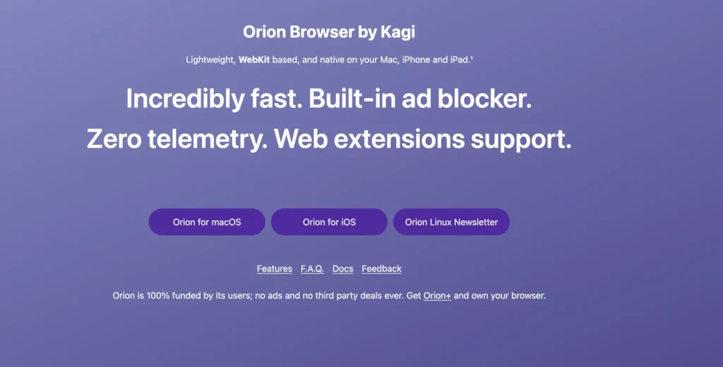 Orion Browser by Kagi
