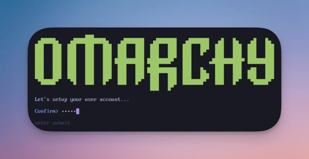 Écran de configuration de compte utilisateur