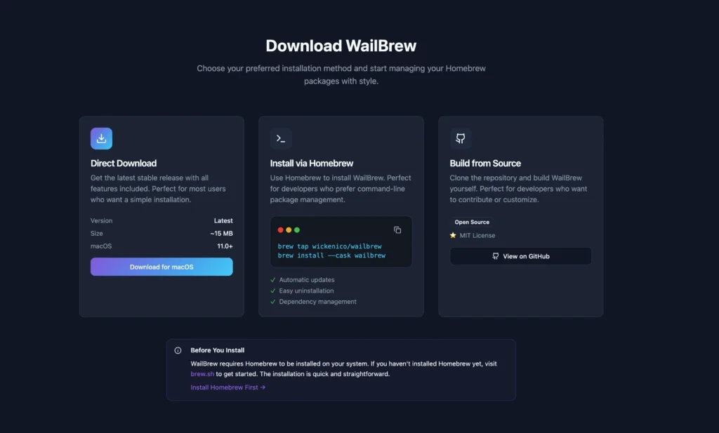 WailBrew : Interface Graphique Homebrew pour macOS (Guide Complet 2025)