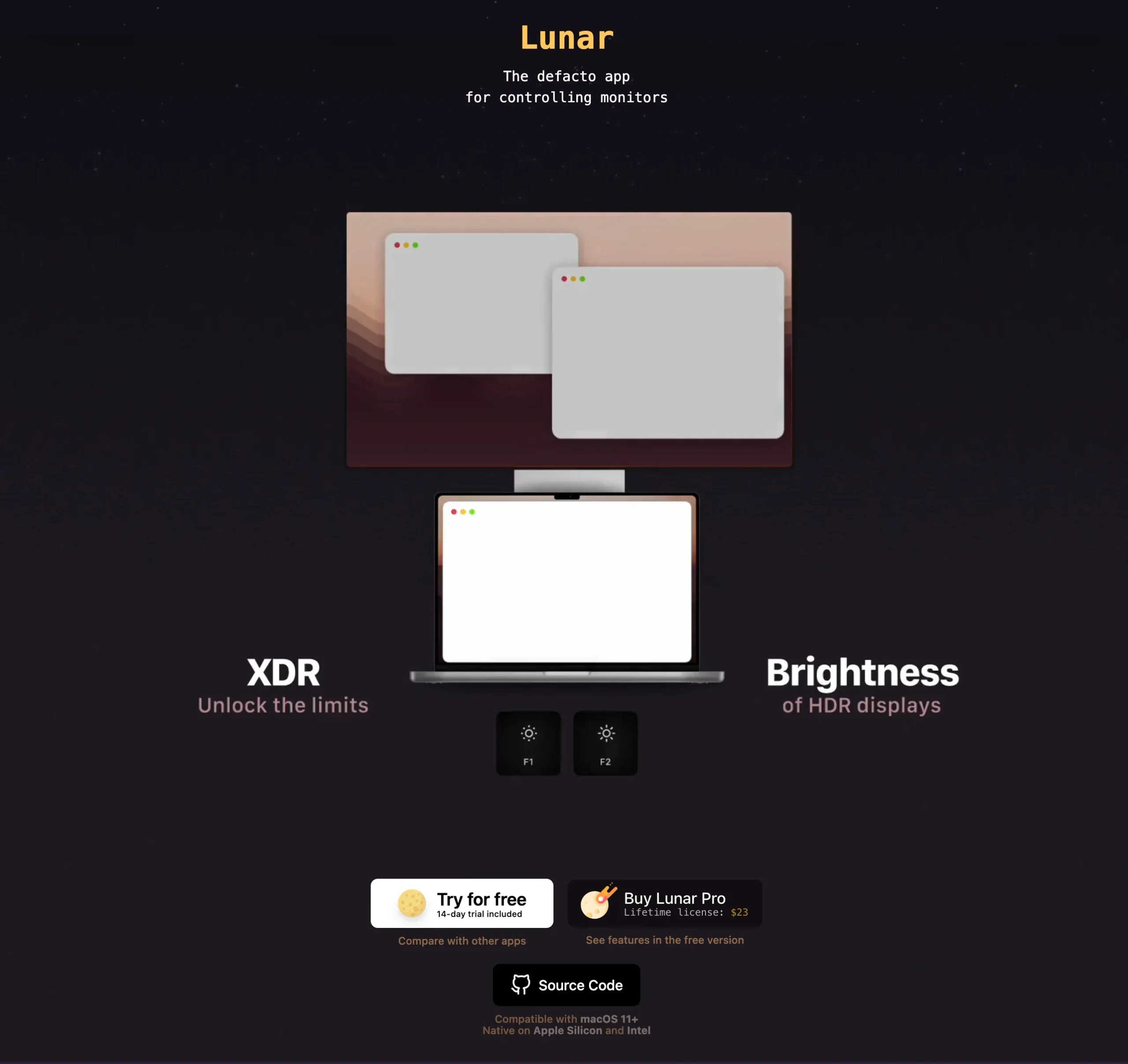 contrôler luminosité écran externe mac